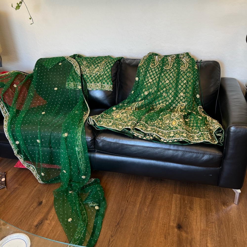Pakistani Indian ethnic wedding suit lehenga